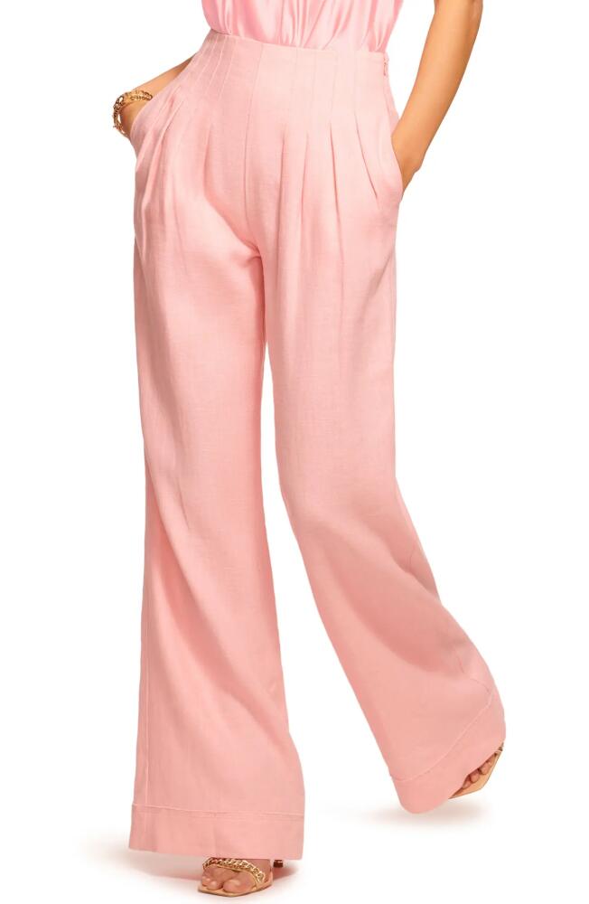 Ramy Brook Dalia Pleated Wide Leg Pants in Pink Tulip Cover