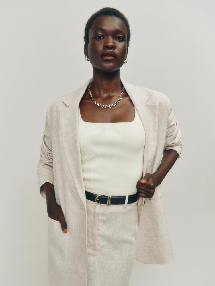 Reformation The Classic Relaxed Linen Blazer Cover