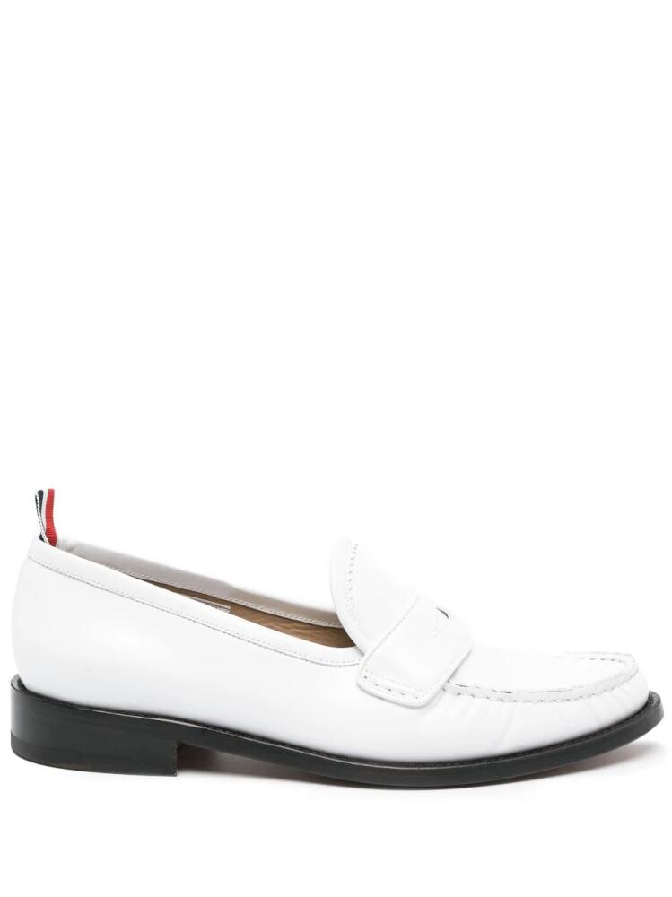 Thom Browne penny-slot RWB loafers - White Cover