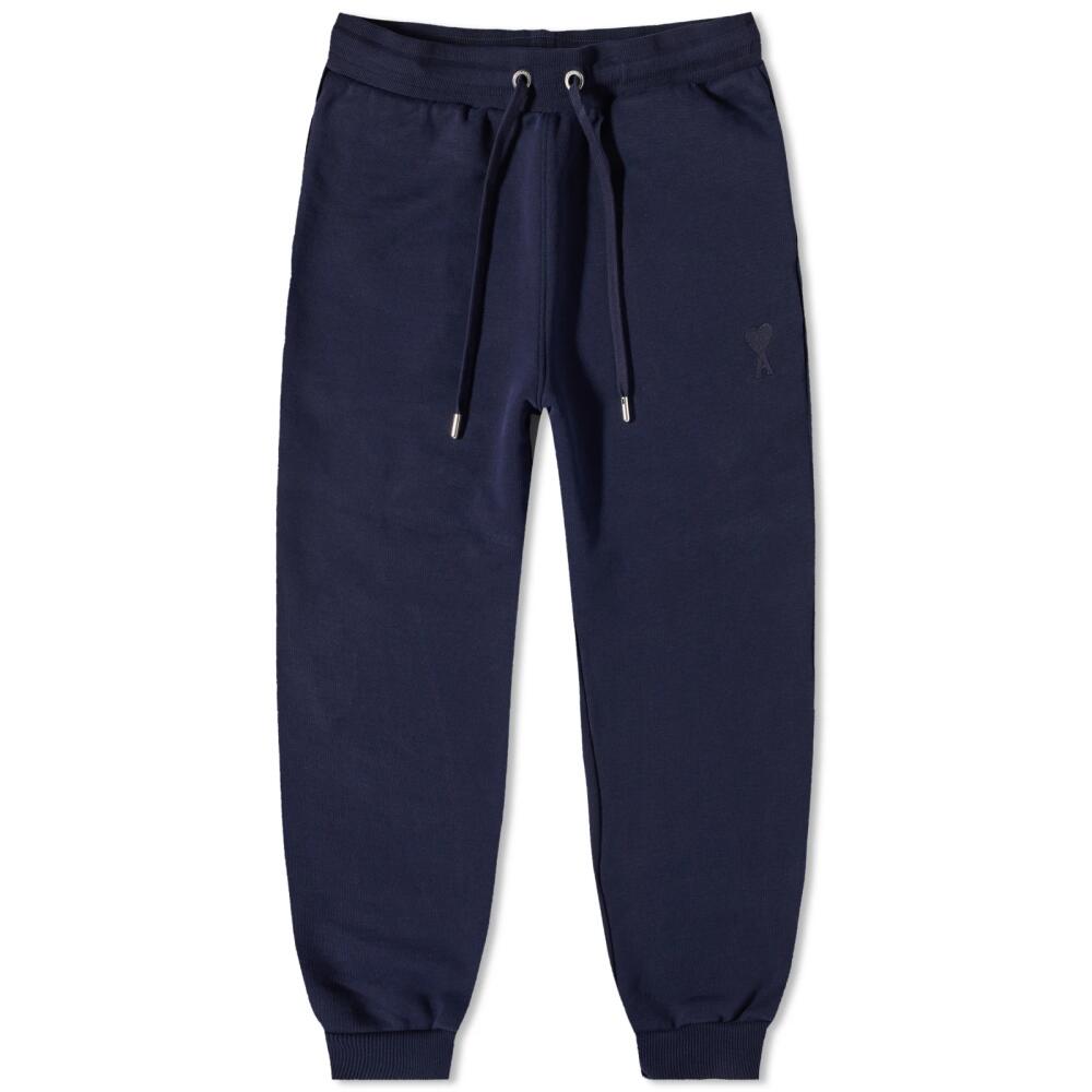 AMI Paris Men's AMI Tonal Small A Heart Sweat Pant in Nautic Blue Cover