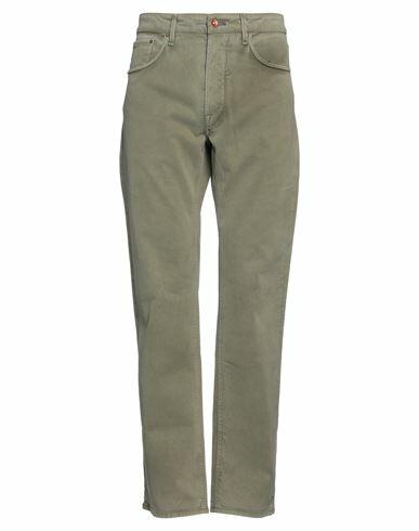 Hand Picked Man Pants Military green Cotton, Elastane Cover