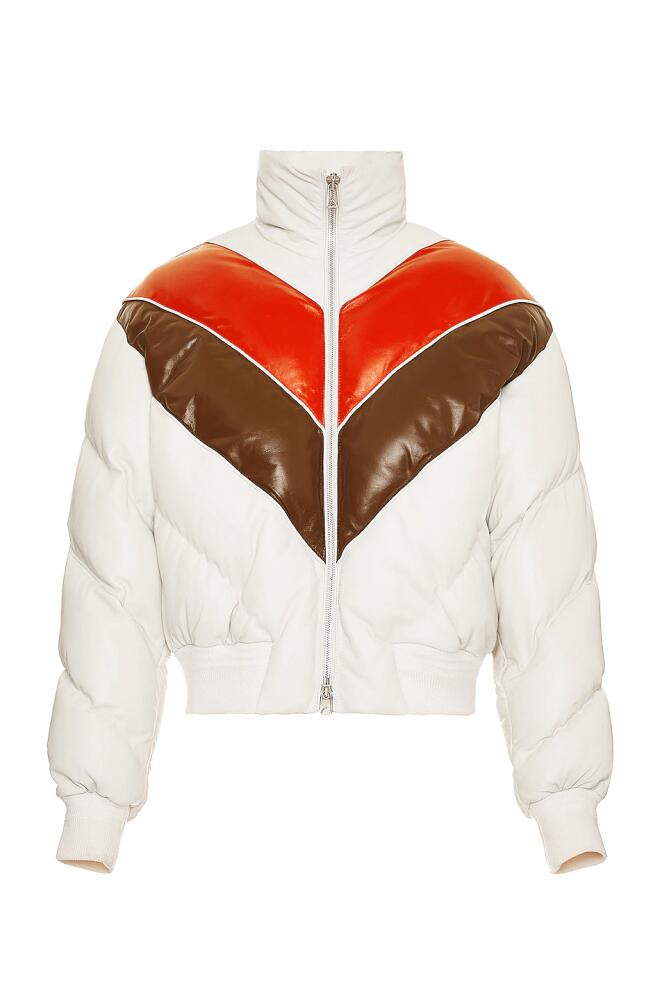 Bottega Veneta Smooth Nappa Coloured Blouson in Ivory Cover