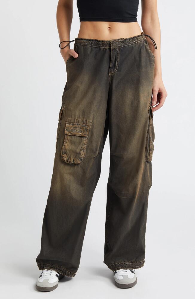 BDG Urban Outfitters Baggy Cargo Pants in Tint Washed Black Cover