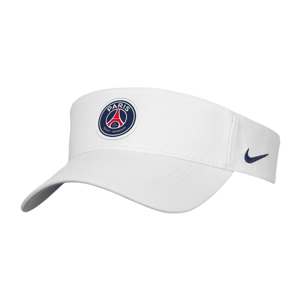 Paris Saint-Germain Nike Unisex Soccer Visor in White Cover