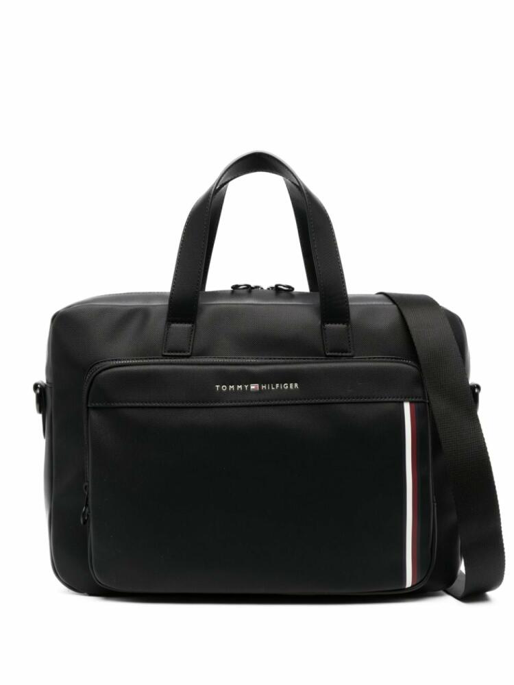 Tommy Hilfiger leather laptop bag - Black Cover