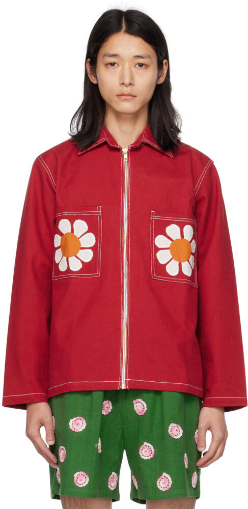 HARAGO Red Appliqué Jacket Cover