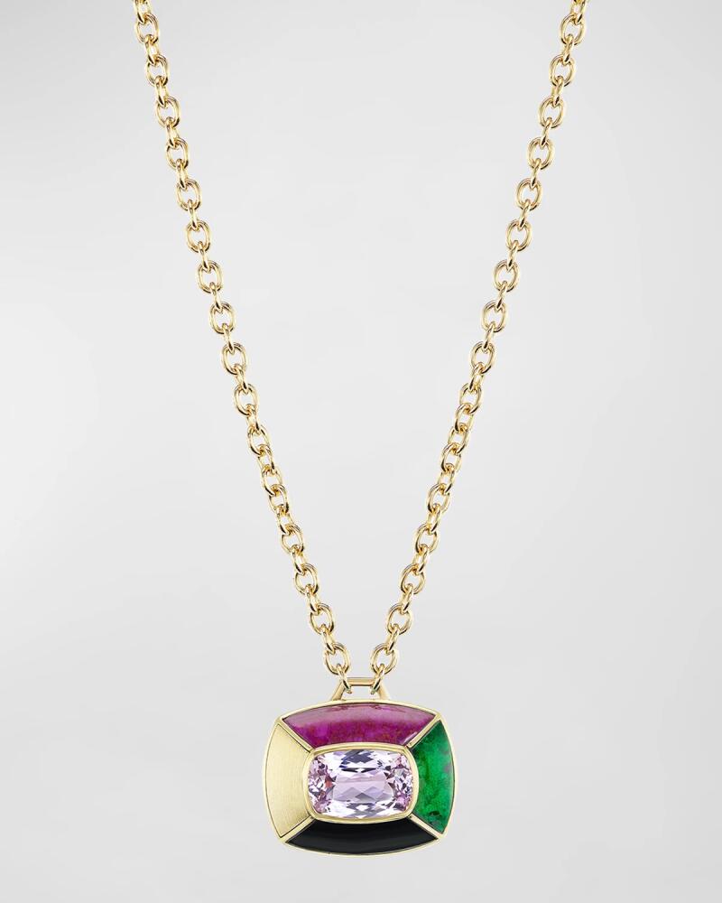 Emily P. Wheeler Mini Patchwork Necklace in 18K Yellow Gold and Kuzite Cover