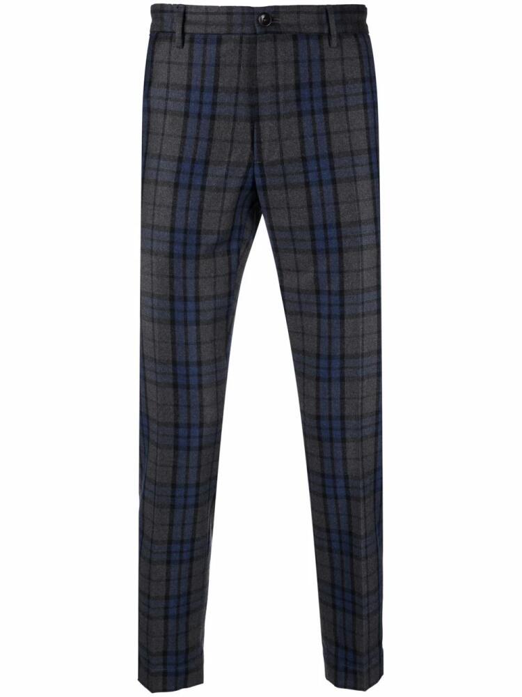 Incotex slim-fit checked trousers - Grey Cover