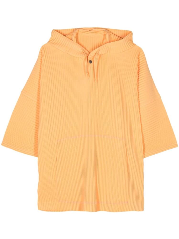 Homme Plissé Issey Miyake plissé hoodie - Orange Cover