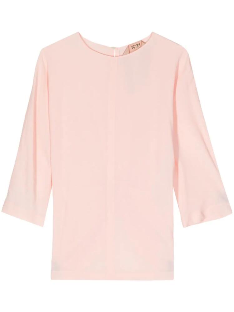 Nº21 twist-detail round-neck blouse - Pink Cover