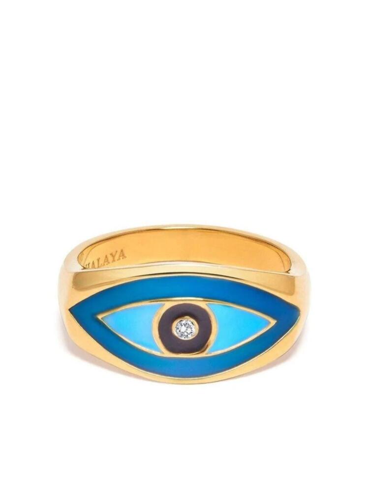 Nialaya Jewelry large evil eye ring - Gold Cover