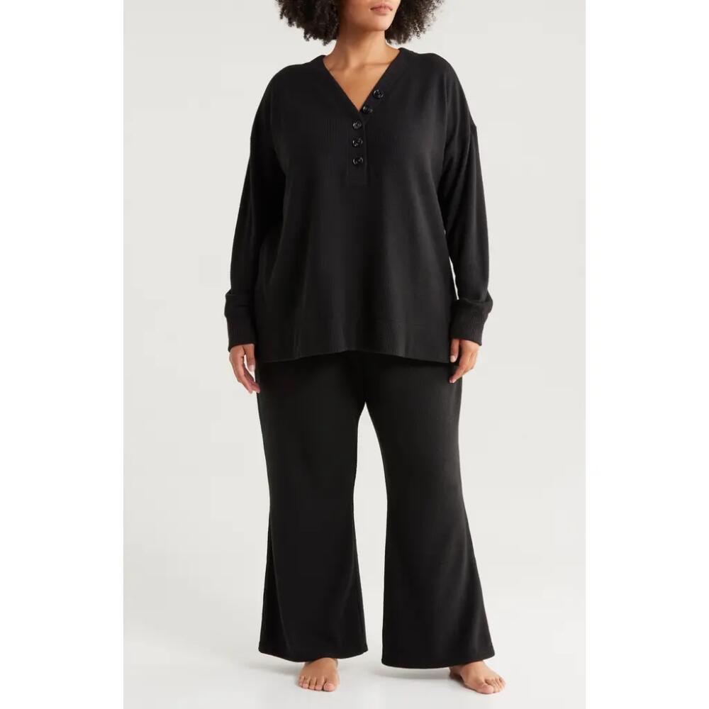 Nordstrom Thermal Top & Pants Lounge Set in Black Cover