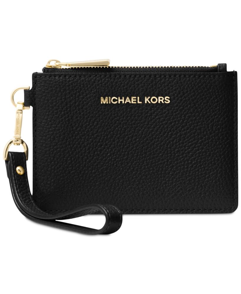 Michael Michael Kors Leather Jet Set Small Coin Purse - Black/Gold Cover