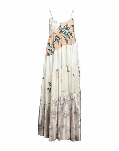 Semicouture Woman Maxi dress Ivory Silk Cover