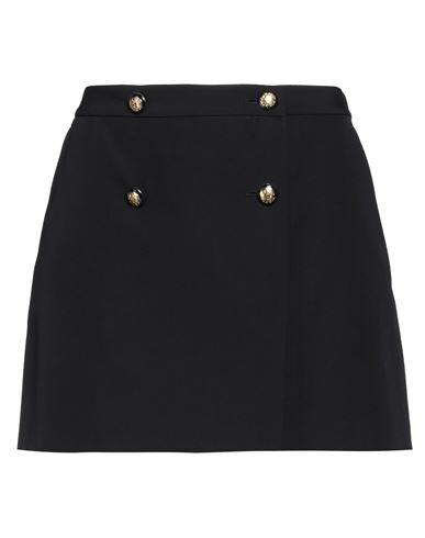 Alexander Mcqueen Woman Mini skirt Midnight blue Wool, Cotton Cover