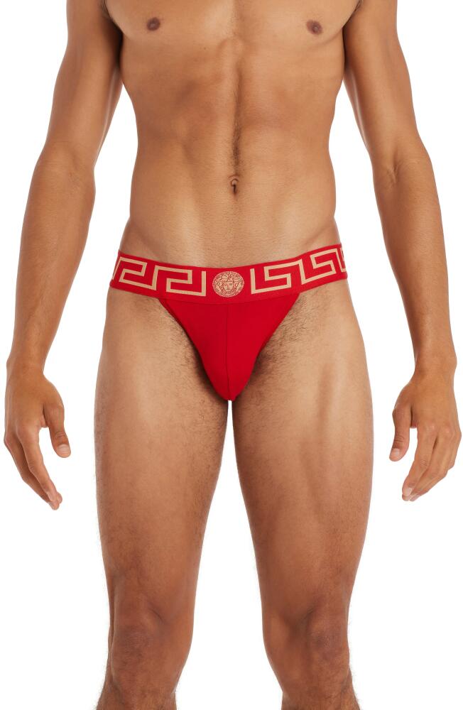 Versace Greca Border Jockstrap in Red Cover