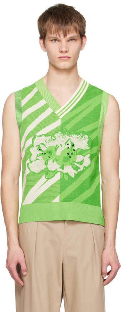 Feng Chen Wang Green Floral Vest Cover