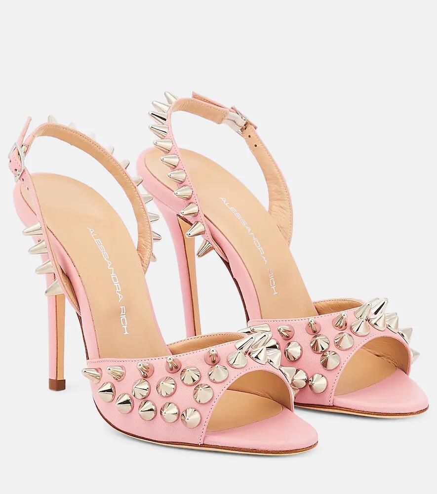 Alessandra Rich Embellished leather sandals Cover