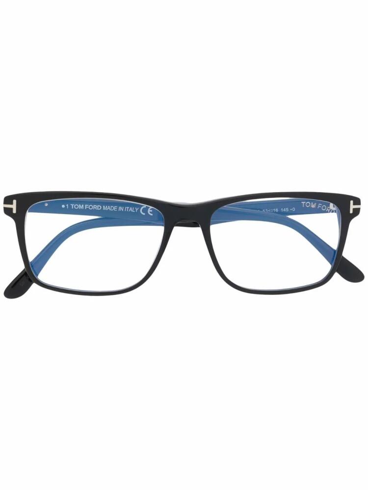 TOM FORD Eyewear polished-effect square-frame glasses - Black Cover