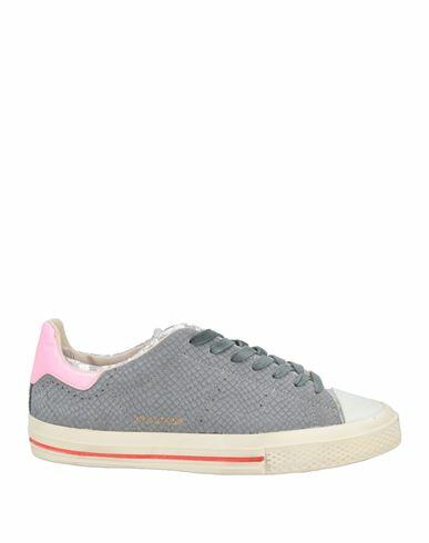 Hidnander Woman Sneakers Grey Leather, Textile fibers Cover