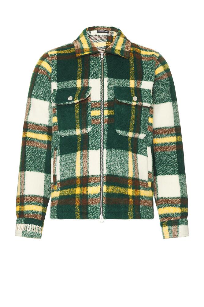 Pleasures Folklore Plaid Work Jacket in Green Cover