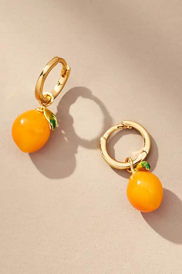 By Anthropologie Fruit Charm Huggie Earrings Cover