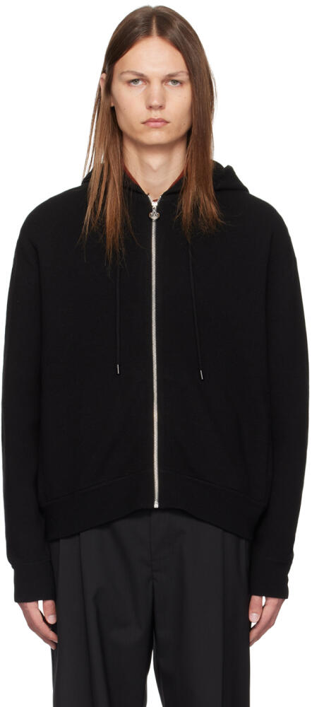 Solid Homme Black Knit Zip Hoodie Cover