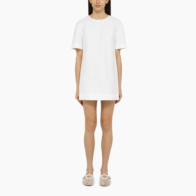 Marni White cocoon cady mini dress Cover