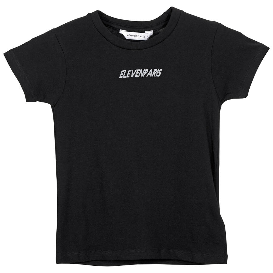 Little Eleven Paris Boys Black Helvn Short Sleeve T-Shirt Cover