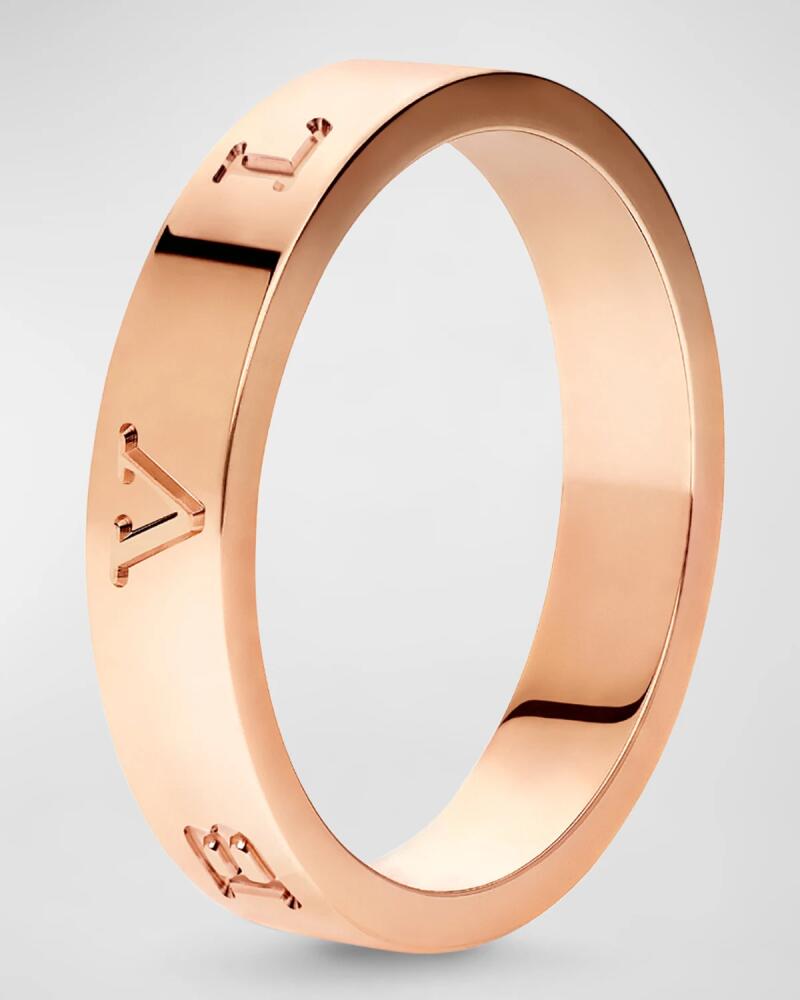 BVLGARI BULGARI BULGARI Plain Band Ring in 18K Rose Gold, EU 53 / US 6.25 Cover