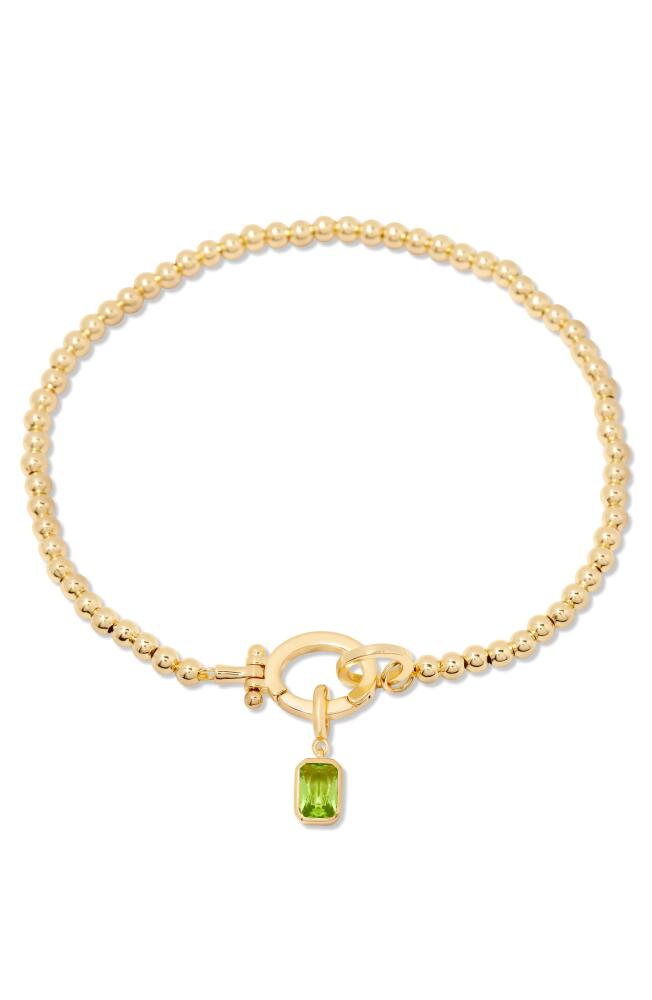 Brook and York Mackenzie Birthstone Bracelet in Gold - August Cover