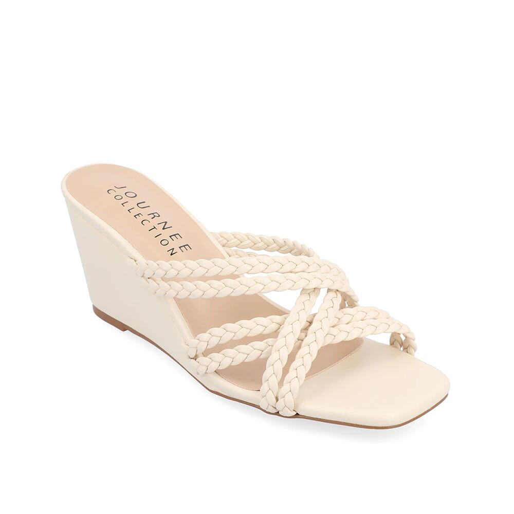 Journee Collection Baylen Wedge Sandal | Women's | Beige Cover