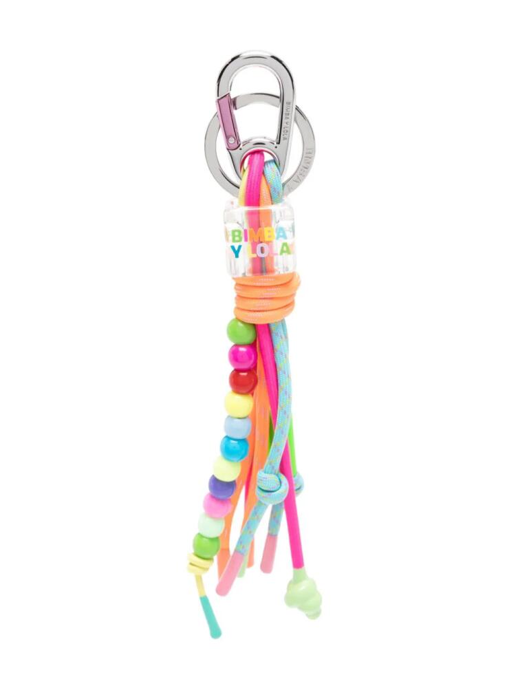 Bimba y Lola beaded knot-detailed keyring - Pink Cover