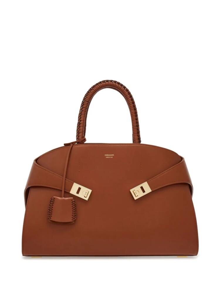 Ferragamo medium The Hug leather tote bag - Brown Cover