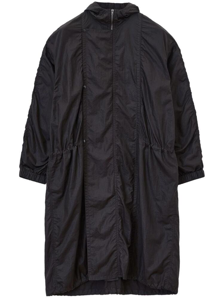 LEMAIRE draped-detailing hooded parka - Black Cover