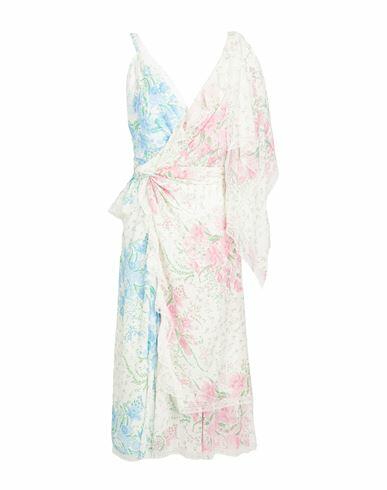 Ermanno Scervino Woman Midi dress Off white Silk, Polyamide, Viscose, Polyester Cover