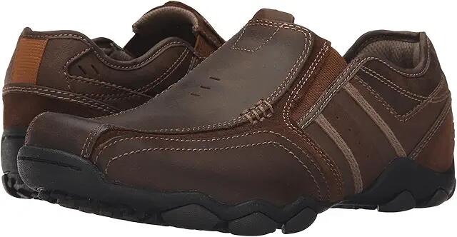 SKECHERS Classic Fit Diameter - Zinroy (Dark Brown Leather) Men's Shoes Cover