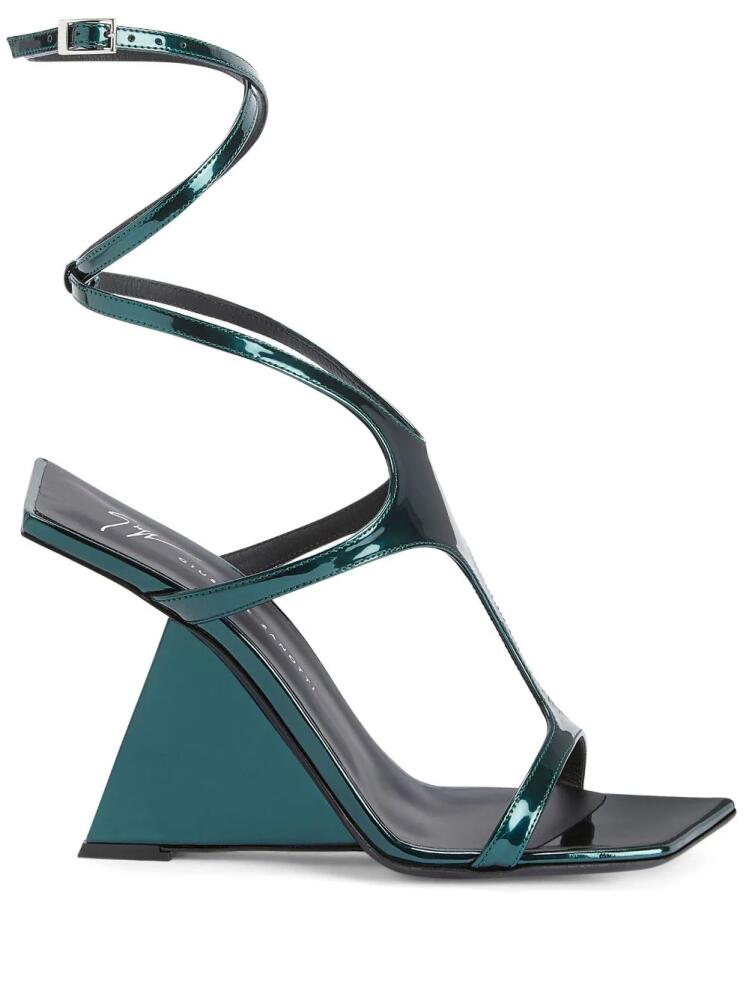 Giuseppe Zanotti Tutankamon 105mm leather sandals - Green Cover