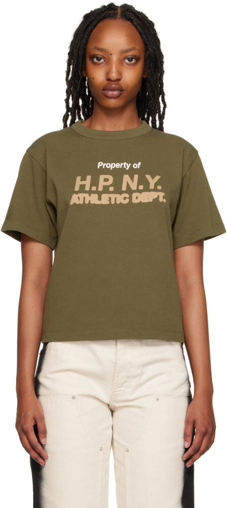 Heron Preston Khaki 'H.P. N.Y.' T-Shirt Cover