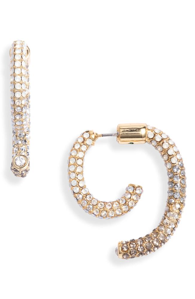 DEMARSON Air Pavé Luna Convertible Earrings in 12K Shiny Gold/Grey Ombre Cover