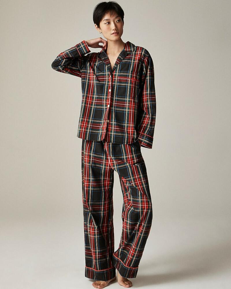 J.Crew Pajama pant set in Stewart tartan cotton poplin Cover