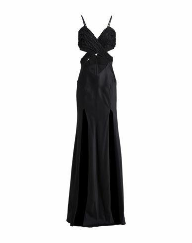 Amen Woman Maxi dress Black Acetate, Viscose, Polyester Cover