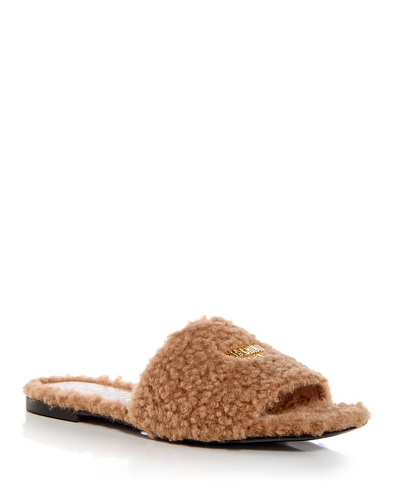 Moschino Women's Faux Fur Slide Sandals Cover