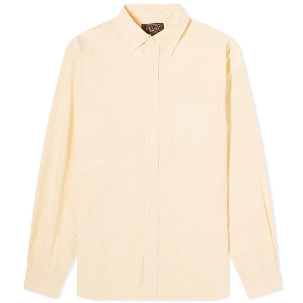 Beams Plus Men's Button Down Oxford Shirt in Yellow Cover