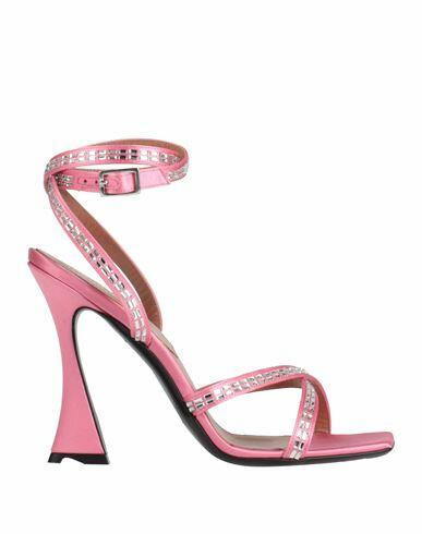 D'accori Woman Sandals Pink Textile fibers Cover