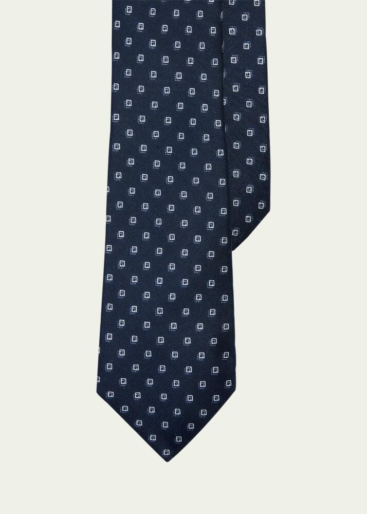 Ralph Lauren Men's Dotted Squares Silk Tie Cover