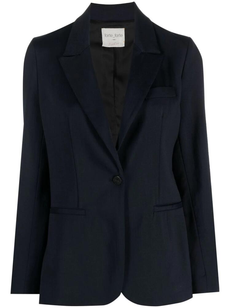 Forte Forte single-breasted classic-lapel blazer - Blue Cover