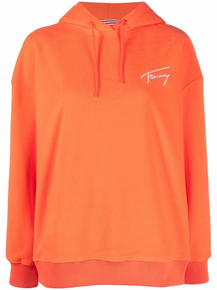 Tommy Jeans logo-embroidered hoodie - Orange Cover