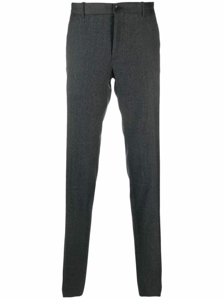 Incotex slim-cut virgin-wool trousers - Grey Cover