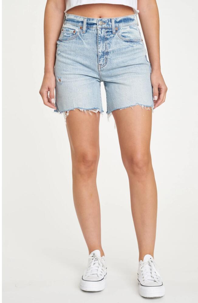 Sundaze High Waist Cutoff Denim Shorts in Dropout Cover